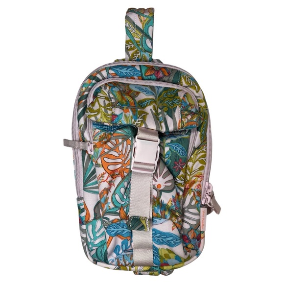 Vera Bradley Women's Cotton Utility Sling Backpack, Rain Forest Canopy - Picture 2 of 6